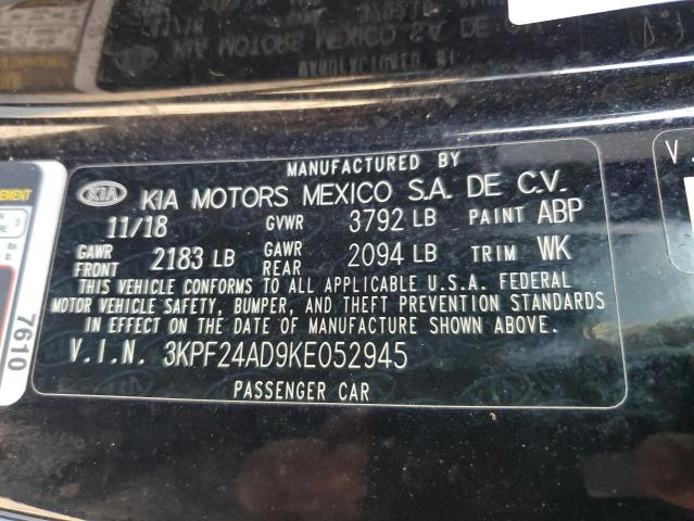 2019 KIA FORTE 3KPF24AD9KE052945