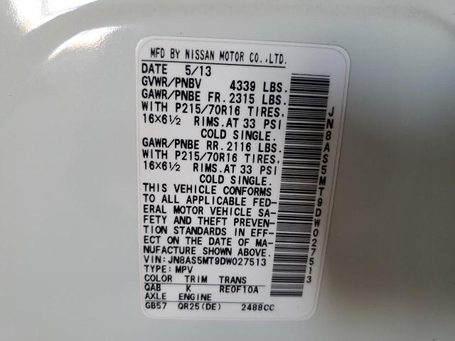 2013 NISSAN ROGUE S - JN8AS5MT9DW027513