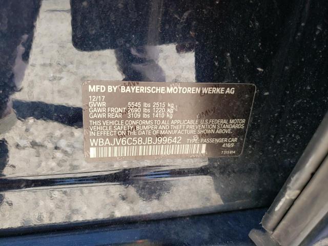 2018 BMW 640 XIGT WBAJV6C58JBJ99642