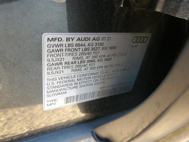 2022 AUDI SQ7 PRESTI WA1VWBF74ND001019