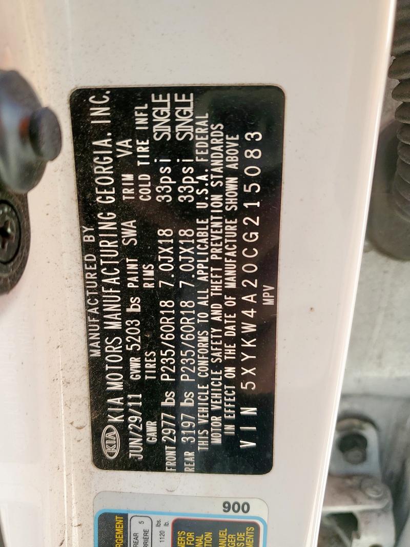 2012 KIA SORENTO SX - 5XYKW4A20CG215083