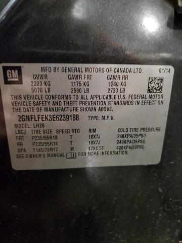 2014 CHEVROLET EQUINOX LT - 2GNFLFEK3E6239188