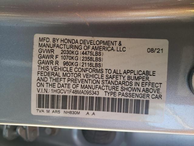 2021 HONDA ACCORD SPO 1HGCV1F48MA095343