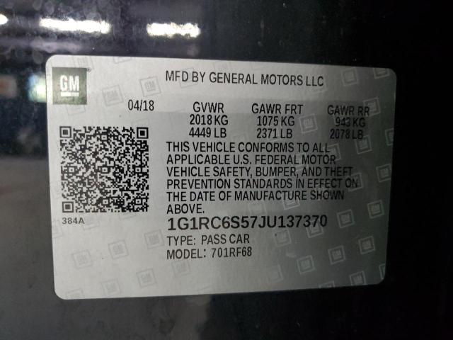 2018 CHEVROLET VOLT LT 1G1RC6S57JU137370