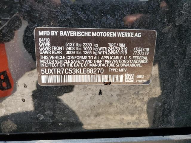 2019 BMW X3 SDRIVE3 5UXTR7C53KLE88270