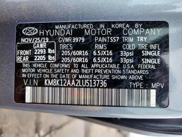 2020 HYUNDAI KONA SE - KM8K12AA2LU513736