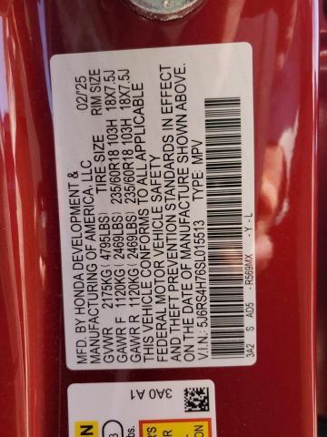 2025 HONDA CR-V EXL 5J6RS4H76SL015513