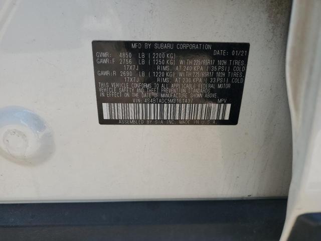 2021 SUBARU OUTBACK PREMIUM 4S4BTADC5M3161437
