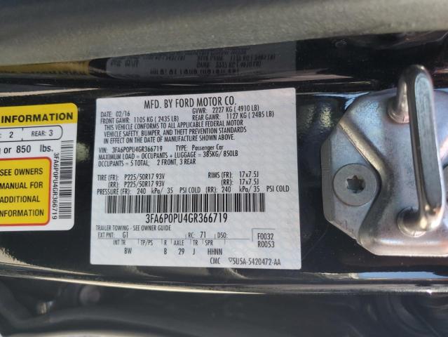 2016 FORD FUSION SE PHEV 3FA6P0PU4GR366719