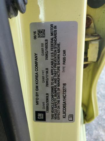 2017 CHEVROLET SPARK 1LT KL8CD6SA1HC732716