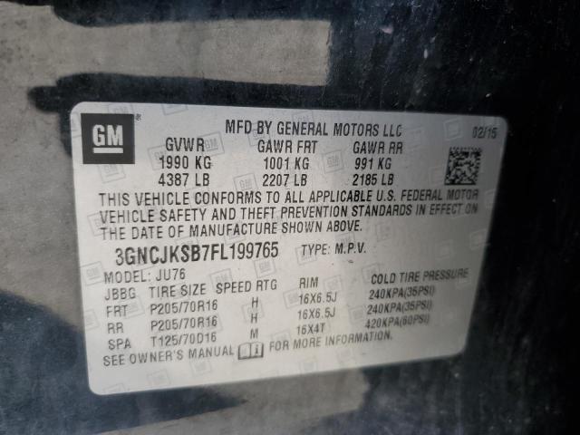 2015 CHEVROLET TRAX LS 3GNCJKSB7FL199765