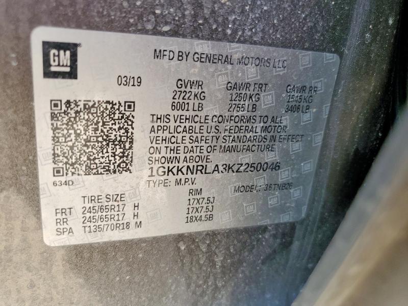 2019 GMC ACADIA SLE - 1GKKNRLA3KZ250046