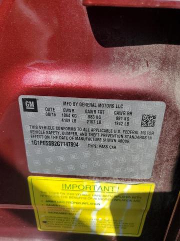 2016 CHEVROLET CRUZE LIMI 1G1PE5SB2G7147894