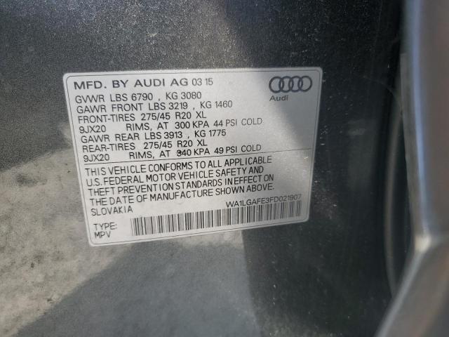 2015 AUDI Q7 PREMIUM WA1LGAFE3FD021907