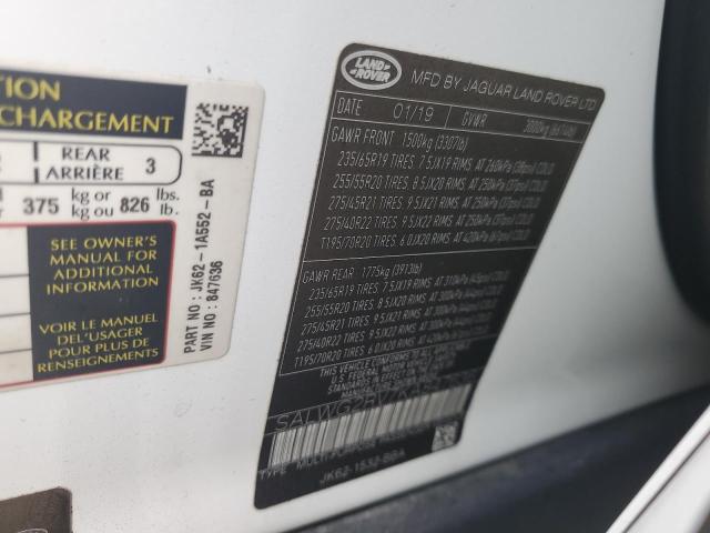 2019 LAND ROVER RANGE ROVE #3293445418