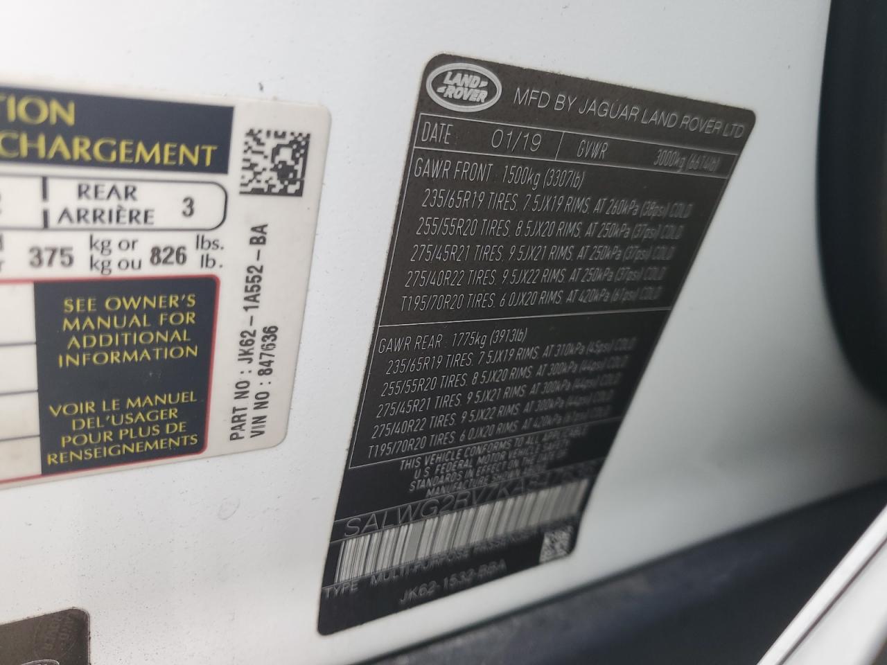 LAND ROVER RANGE ROVER SE