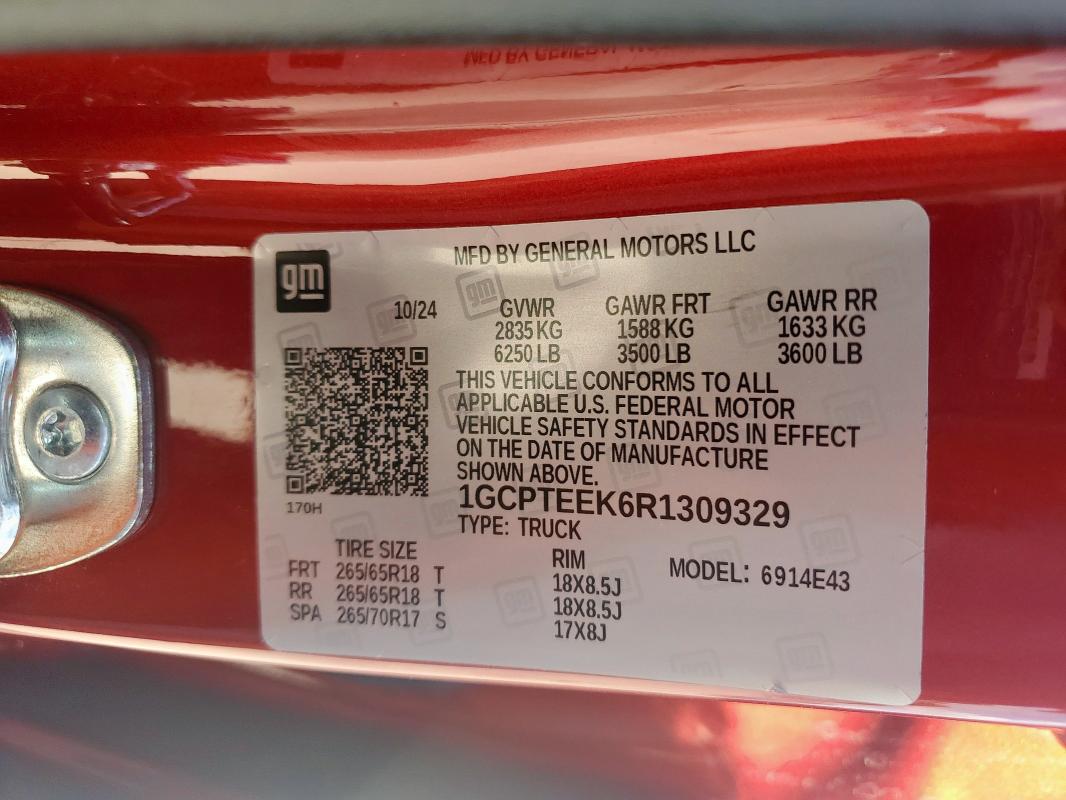 2024 CHEVROLET COLORADO T 1GCPTEEK6R1309329