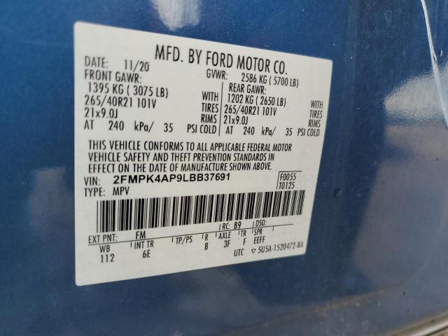 2020 FORD EDGE ST - 2FMPK4AP9LBB37691
