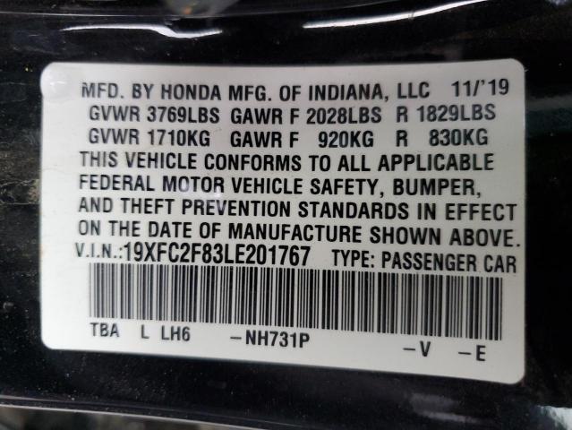2020 HONDA CIVIC SPOR - 19XFC2F83LE201767
