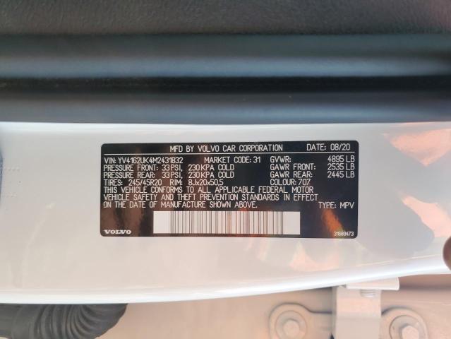 2021 VOLVO XC40 T5 MO YV4162UK4M2431832