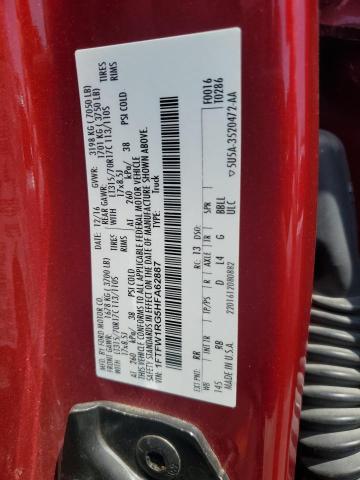 2017 FORD F150 RAPTO - 1FTFW1RG5HFA62887