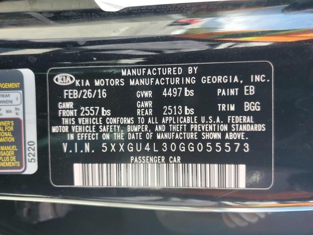 2016 KIA OPTIMA EX 5XXGU4L30GG055573