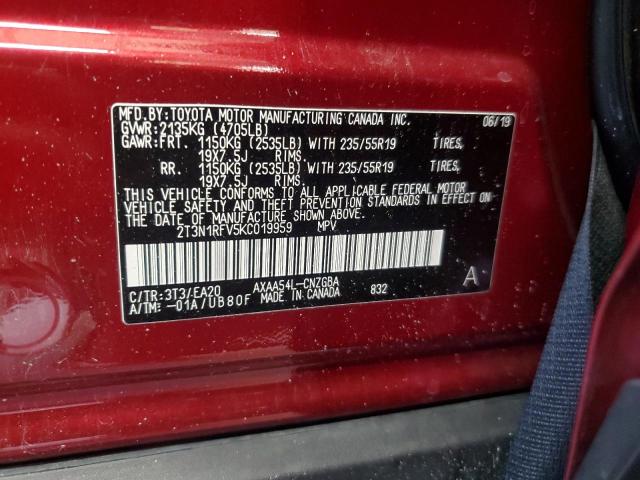 2019 TOYOTA RAV4 LIMIT 2T3N1RFV5KC019959