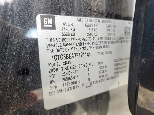 2015 GMC CANYON SLE 1GTG5BEA7F1211440