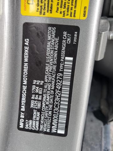 2017 MINI COOPER S WMWXU3C33H2F49279