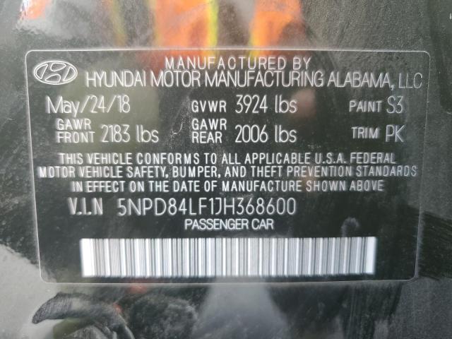 2018 HYUNDAI ELANTRA SE 5NPD84LF1JH368600