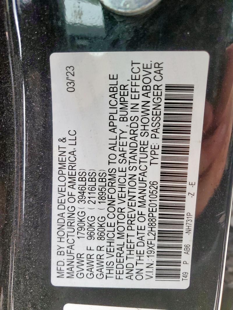 2023 HONDA CIVIC SPOR - 19XFL2H88PE010526