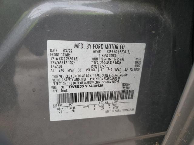 2022 FORD MAVERICK XL 3FTTW8E3XNRA39439