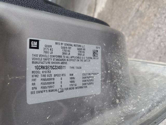 2012 CHEVROLET SILVERADO - 1GCRKSE75CZ245511