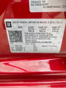 2020 GMC SIERRA K15 3GTU9BED7LG148256