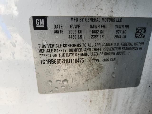 2017 CHEVROLET VOLT PREMI 1G1RB6S52HU110476