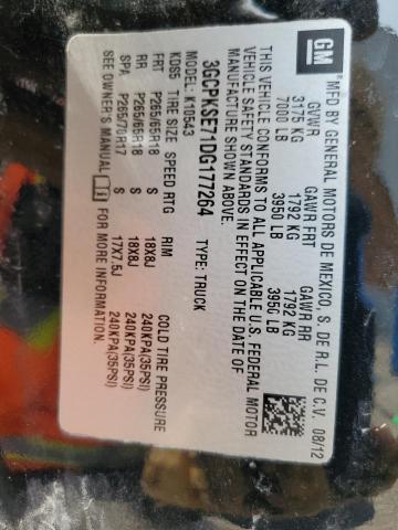 2013 CHEVROLET SILVERADO - 3GCPKSE71DG177264