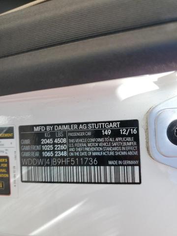 2017 MERCEDES-BENZ C 300 WDDWJ4JB9HF511736