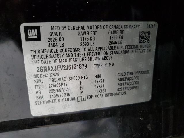 2018 CHEVROLET EQUINOX LT - 2GNAXJEV2J6121879