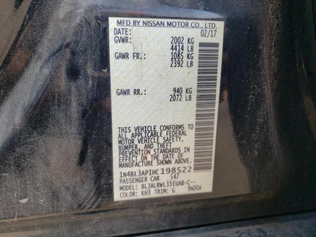 2017 NISSAN ALTIMA 3.5 1N4BL3AP1HC198522