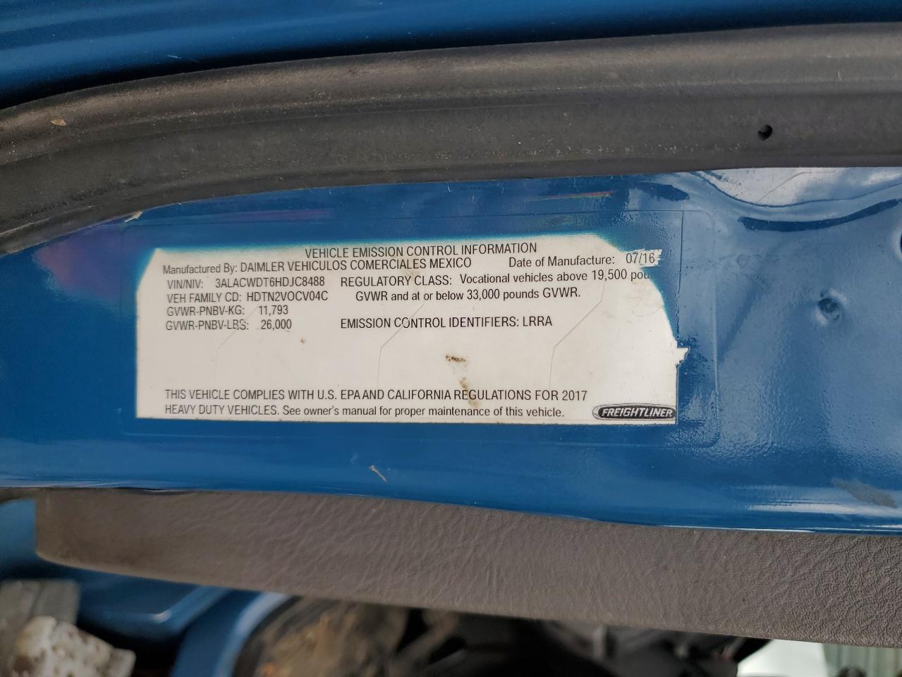 Lot #3260511281 2017 FREIGHTLINER M2