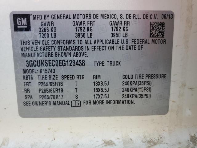 2014 CHEVROLET SILVERADO - 3GCUKSEC0EG123438