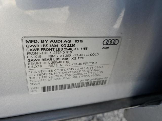 2015 AUDI Q3 PRESTIG WA1GFCFS5FR014157