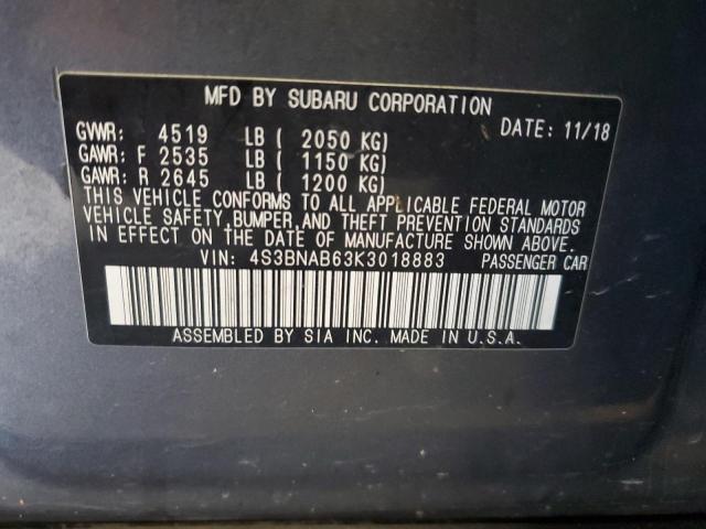 2019 SUBARU LEGACY 2.5I - 4S3BNAB63K3018883