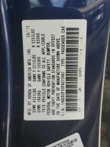 2015 HONDA ACCORD SPO - 1HGCR2F55FA273487