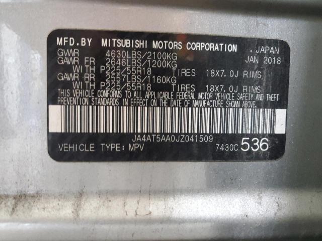 2018 MITSUBISHI ECLIPSE CR JA4AT5AA0JZ041509