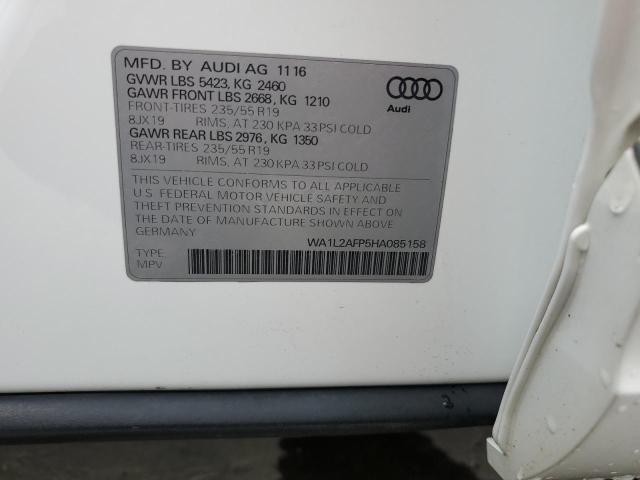 2017 AUDI Q5 PREMIUM WA1L2AFP5HA085158