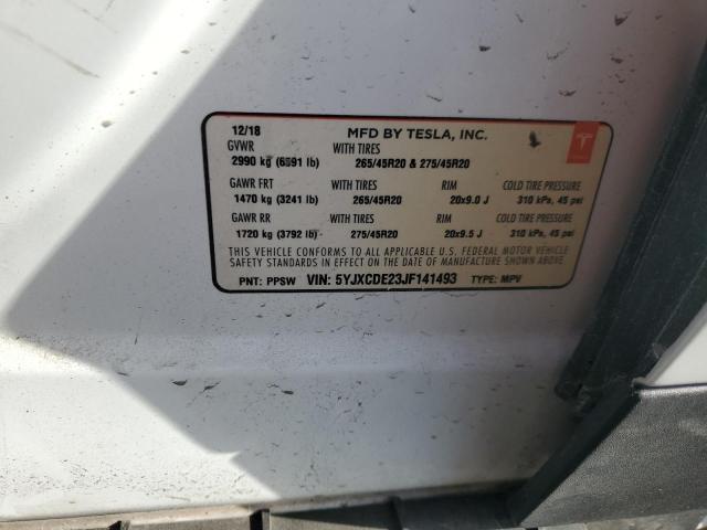 2018 TESLA MODEL X 5YJXCDE23JF141493