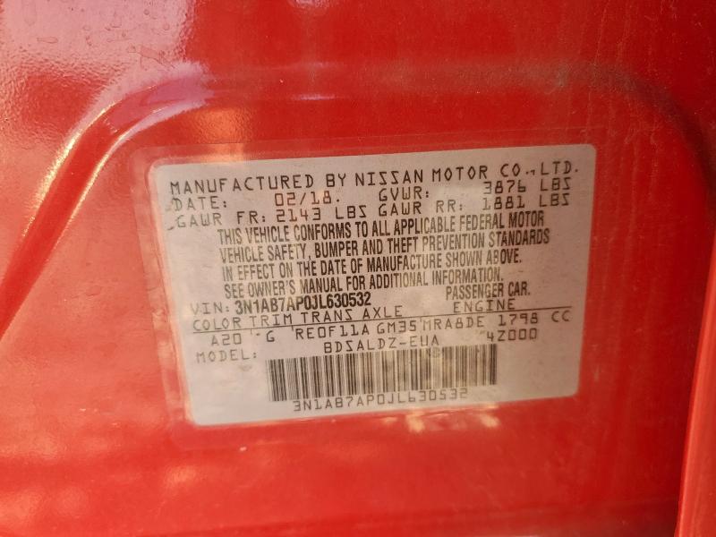 2018 NISSAN SENTRA S 3N1AB7AP0JL630532