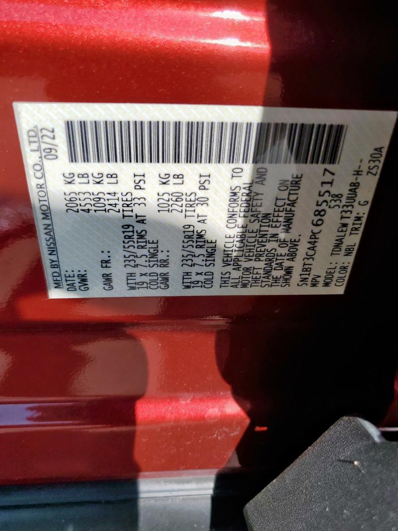 2023 NISSAN ROGUE SL 5N1BT3CA4PC685517