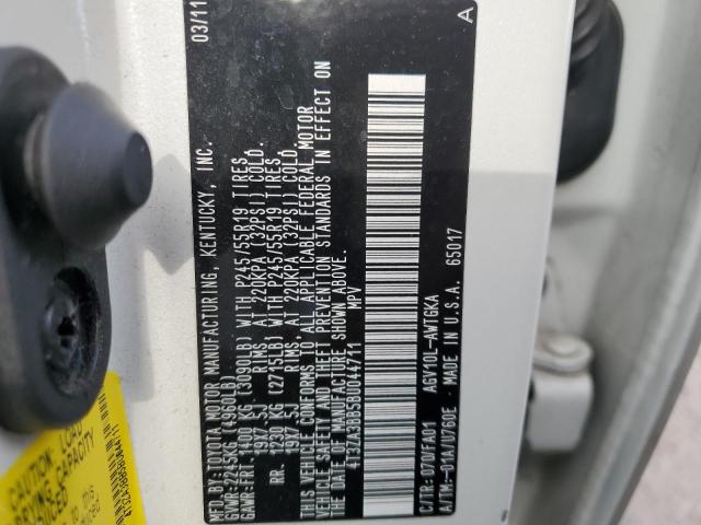 2011 TOYOTA VENZA - 4T3ZA3BB5BU044711